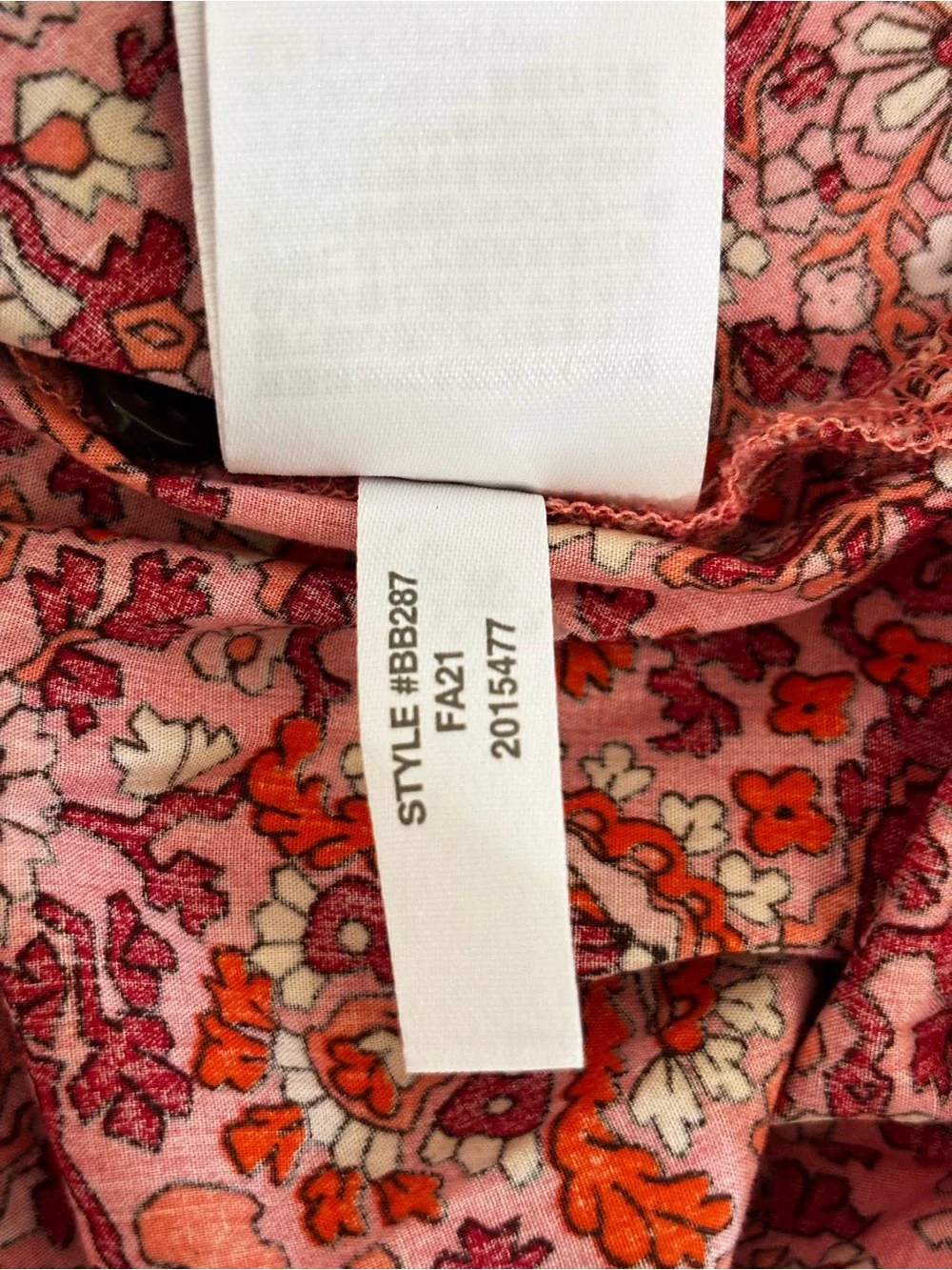 J.Crew Re-Imagined Large Pink Paisley Floral Ruffle Puff Sleeve Blouse Cotton